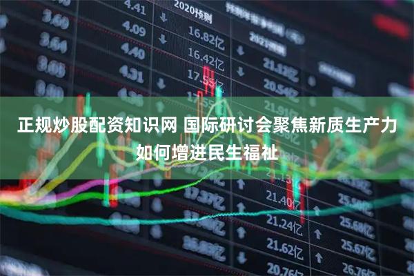 正规炒股配资知识网 国际研讨会聚焦新质生产力如何增进民生福祉